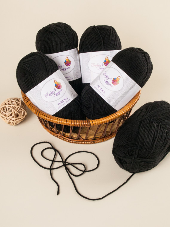 Пряжа «Алетта» - (02 - Черный)