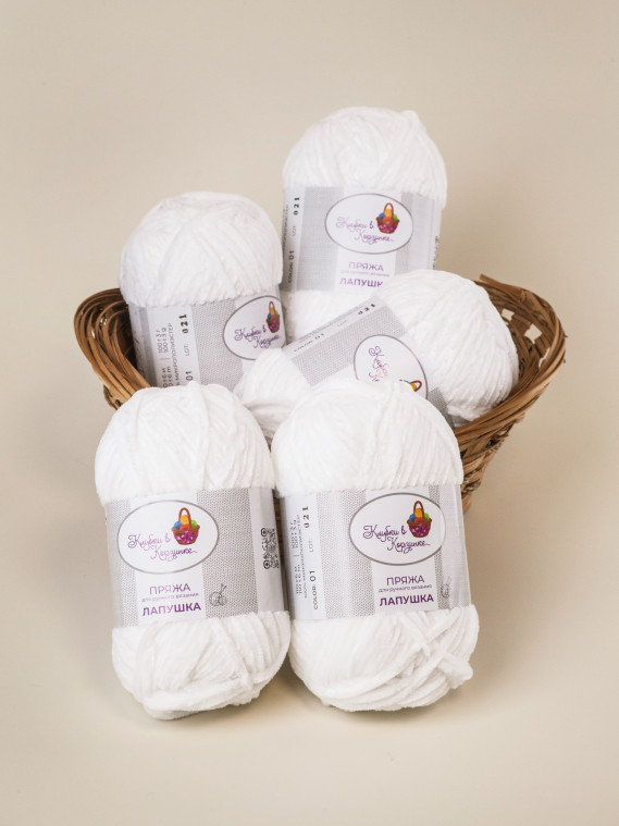 Пряжа «Лапушка» - (01 - Белый)